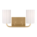 Two Light Vanity<br /><span style="color:#4AB0CE;">Entrega: 4-10 dias en USA</span><br /><span style="color:#4AB0CE;font-size:60%;">PREGUNTE POR ENTREGA EN PANAMA</span><br />Collection: Rhett<br />Finish: Satin Brass