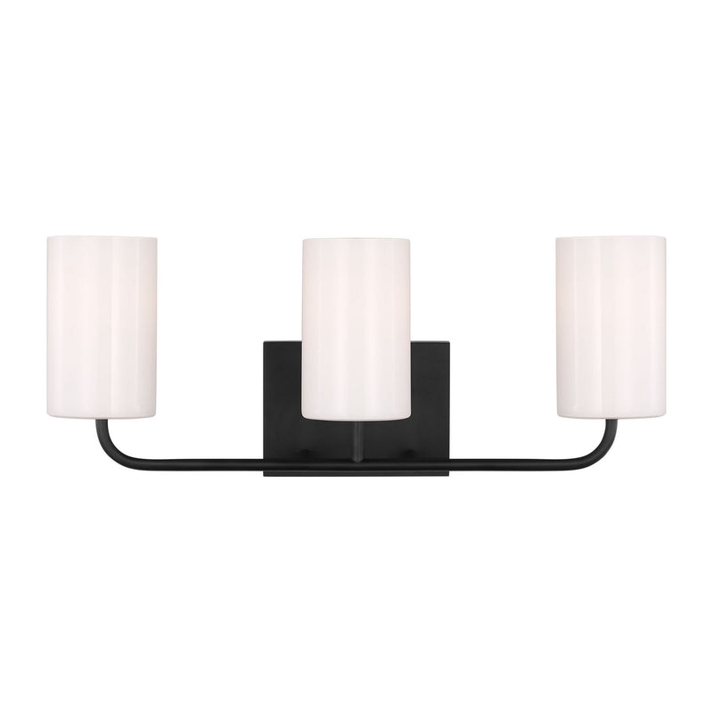 Three Light Vanity<br /><span style="color:#4AB0CE;">Entrega: 5-6 semanas en USA</span><br /><span style="color:#4AB0CE;font-size:60%;">PREGUNTE POR ENTREGA EN PANAMA</span><br />Collection: Rhett<br />Finish: Midnight Black