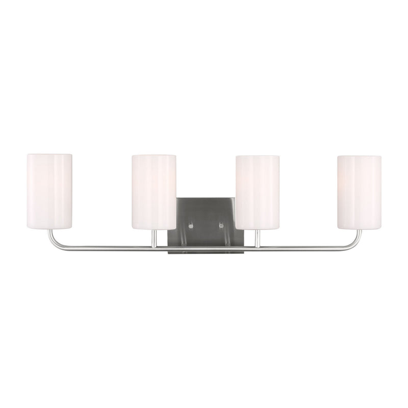 Four Light Vanity<br /><span style="color:#4AB0CE;">Entrega: 4-10 dias en USA</span><br /><span style="color:#4AB0CE;font-size:60%;">PREGUNTE POR ENTREGA EN PANAMA</span><br />Collection: Rhett<br />Finish: Brushed Steel