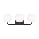 Generation Lighting - GLV1013EN3/MBK - Three Light Vanity - Rory - Midnight Black