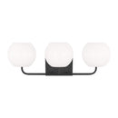 Generation Lighting - GLV1013EN3/MBK - Three Light Vanity - Rory - Midnight Black