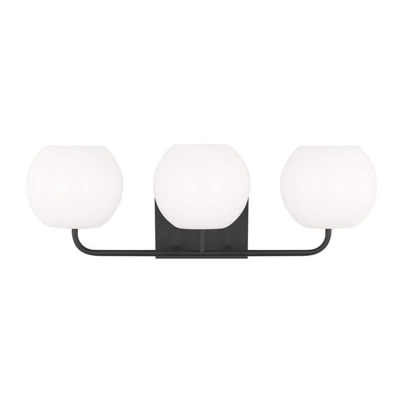 Generation Lighting - GLV1013EN3/MBK - Three Light Vanity - Rory - Midnight Black