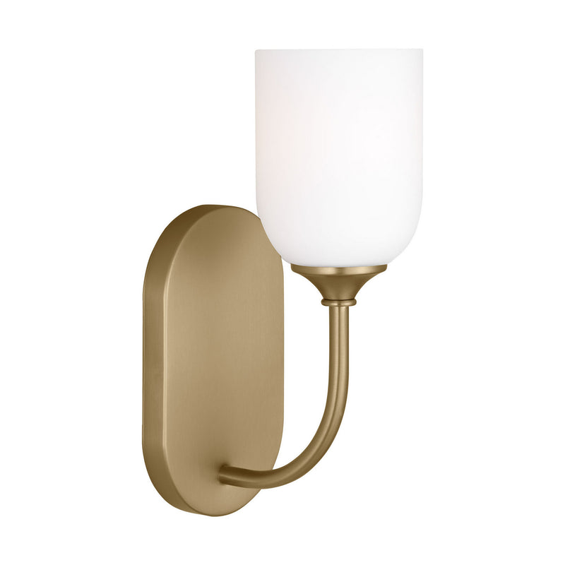One Light Vanity<br /><span style="color:#4AB0CE;">Entrega: 4-10 dias en USA</span><br /><span style="color:#4AB0CE;font-size:60%;">PREGUNTE POR ENTREGA EN PANAMA</span><br />Collection: Emile<br />Finish: Satin Bronze