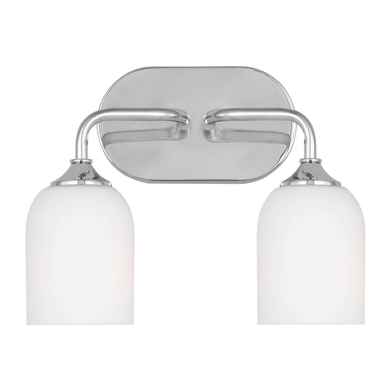 Two Light Vanity<br /><span style="color:#4AB0CE;">Entrega: 4-10 dias en USA</span><br /><span style="color:#4AB0CE;font-size:60%;">PREGUNTE POR ENTREGA EN PANAMA</span><br />Collection: Emile<br />Finish: Chrome