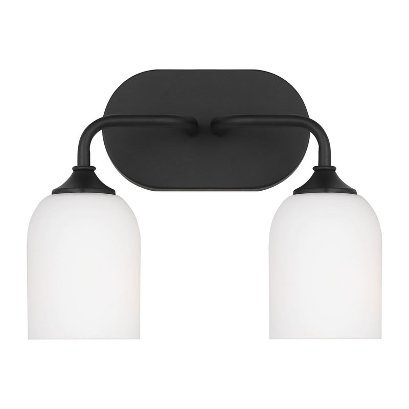 Two Light Vanity<br /><span style="color:#4AB0CE;">Entrega: 4-10 dias en USA</span><br /><span style="color:#4AB0CE;font-size:60%;">PREGUNTE POR ENTREGA EN PANAMA</span><br />Collection: Emile<br />Finish: Midnight Black