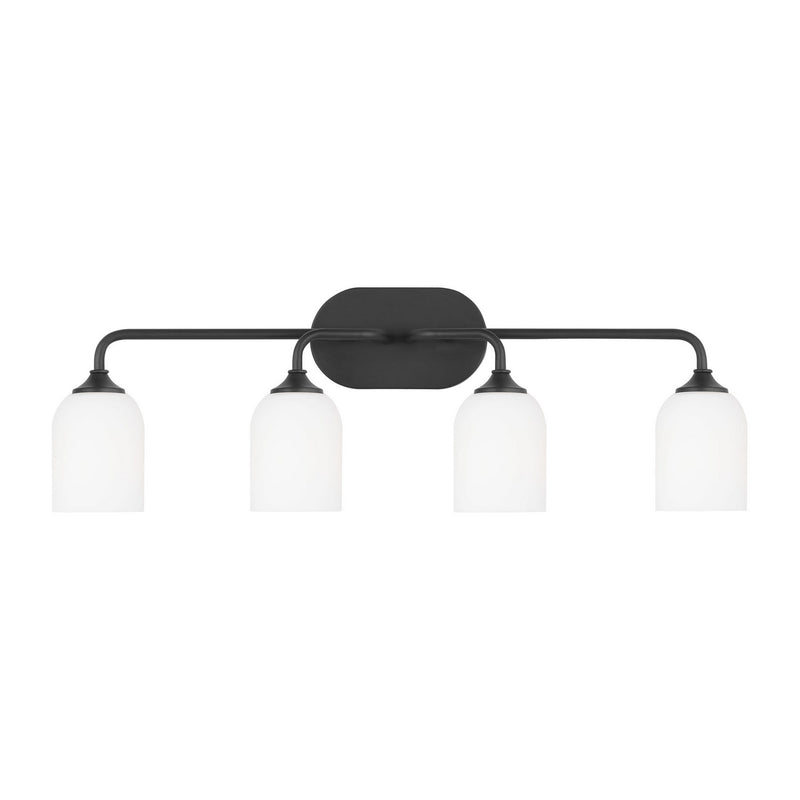 Four Light Vanity<br /><span style="color:#4AB0CE;">Entrega: 4-10 dias en USA</span><br /><span style="color:#4AB0CE;font-size:60%;">PREGUNTE POR ENTREGA EN PANAMA</span><br />Collection: Emile<br />Finish: Midnight Black