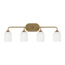 Four Light Vanity<br /><span style="color:#4AB0CE;">Entrega: 11-12 semanas en USA</span><br /><span style="color:#4AB0CE;font-size:60%;">PREGUNTE POR ENTREGA EN PANAMA</span><br />Collection: Emile<br />Finish: Satin Bronze