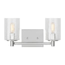 Two Light Wall / Bath<br /><span style="color:#4AB0CE;">Entrega: 4-10 dias en USA</span><br /><span style="color:#4AB0CE;font-size:60%;">PREGUNTE POR ENTREGA EN PANAMA</span><br />Collection: Parker<br />Finish: Chrome
