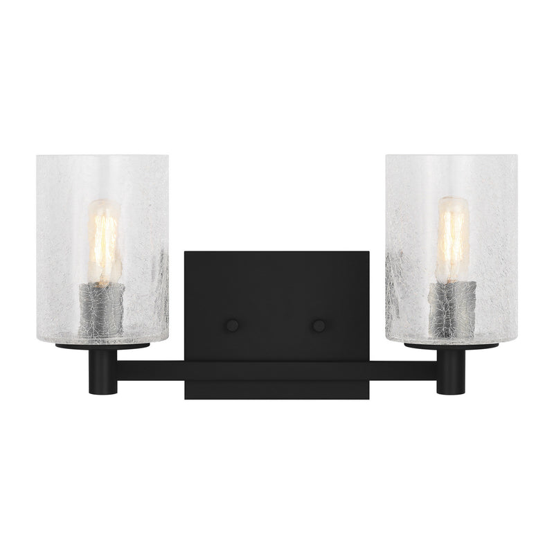 Two Light Wall / Bath<br /><span style="color:#4AB0CE;">Entrega: 4-10 dias en USA</span><br /><span style="color:#4AB0CE;font-size:60%;">PREGUNTE POR ENTREGA EN PANAMA</span><br />Collection: Parker<br />Finish: Midnight Black