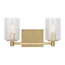 Two Light Wall / Bath<br /><span style="color:#4AB0CE;">Entrega: 4-10 dias en USA</span><br /><span style="color:#4AB0CE;font-size:60%;">PREGUNTE POR ENTREGA EN PANAMA</span><br />Collection: Parker<br />Finish: Satin Bronze