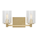 Two Light Wall / Bath<br /><span style="color:#4AB0CE;">Entrega: 4-10 dias en USA</span><br /><span style="color:#4AB0CE;font-size:60%;">PREGUNTE POR ENTREGA EN PANAMA</span><br />Collection: Parker<br />Finish: Satin Bronze
