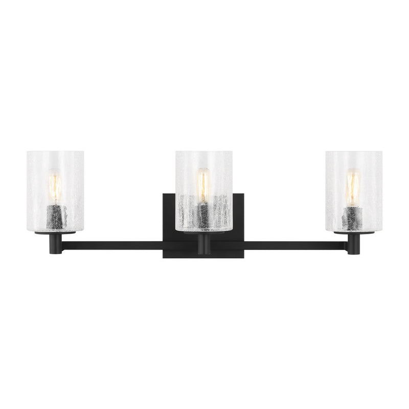 Three Light Wall / Bath<br /><span style="color:#4AB0CE;">Entrega: 4-10 dias en USA</span><br /><span style="color:#4AB0CE;font-size:60%;">PREGUNTE POR ENTREGA EN PANAMA</span><br />Collection: Parker<br />Finish: Midnight Black