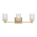Three Light Wall / Bath<br /><span style="color:#4AB0CE;">Entrega: 4-10 dias en USA</span><br /><span style="color:#4AB0CE;font-size:60%;">PREGUNTE POR ENTREGA EN PANAMA</span><br />Collection: Parker<br />Finish: Satin Brass