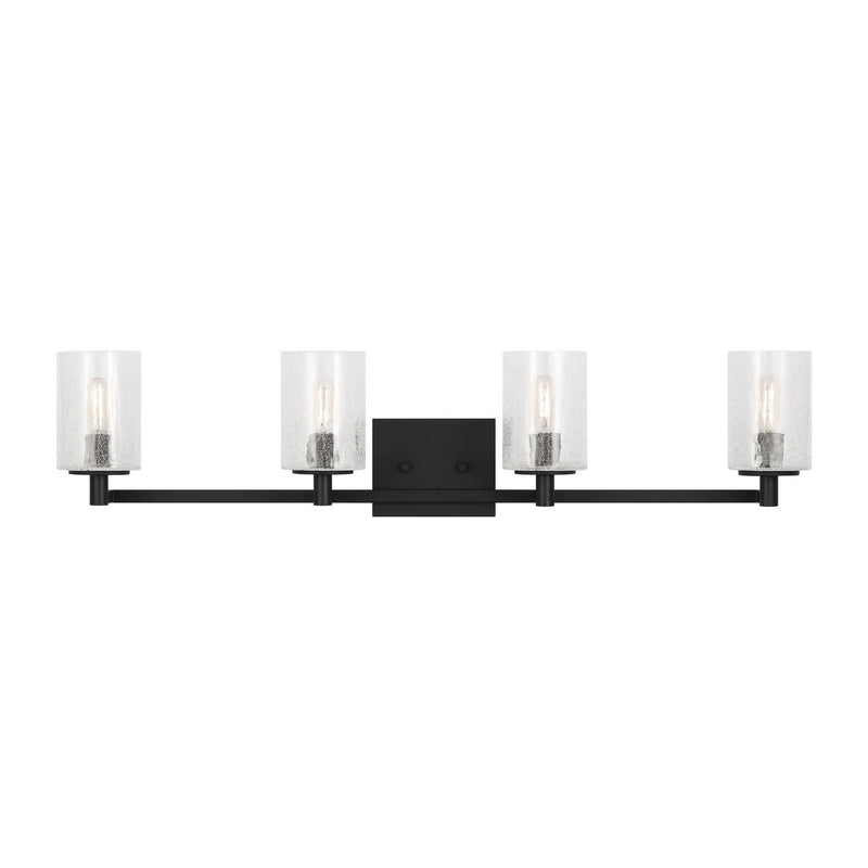 Four Light Wall / Bath<br /><span style="color:#4AB0CE;">Entrega: 4-10 dias en USA</span><br /><span style="color:#4AB0CE;font-size:60%;">PREGUNTE POR ENTREGA EN PANAMA</span><br />Collection: Parker<br />Finish: Midnight Black