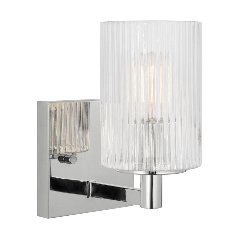 One Light Wall / Bath Sconce<br /><span style="color:#4AB0CE;">Entrega: 4-10 dias en USA</span><br /><span style="color:#4AB0CE;font-size:60%;">PREGUNTE POR ENTREGA EN PANAMA</span><br />Collection: Lando<br />Finish: Chrome