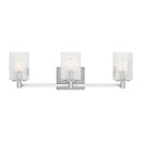 Three Light Wall / Bath<br /><span style="color:#4AB0CE;">Entrega: 4-10 dias en USA</span><br /><span style="color:#4AB0CE;font-size:60%;">PREGUNTE POR ENTREGA EN PANAMA</span><br />Collection: Lando<br />Finish: Brushed Steel