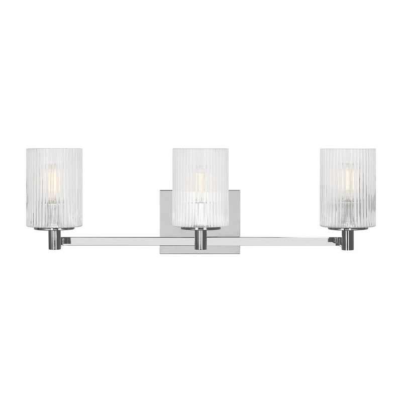 Three Light Wall / Bath<br /><span style="color:#4AB0CE;">Entrega: 4-10 dias en USA</span><br /><span style="color:#4AB0CE;font-size:60%;">PREGUNTE POR ENTREGA EN PANAMA</span><br />Collection: Lando<br />Finish: Chrome