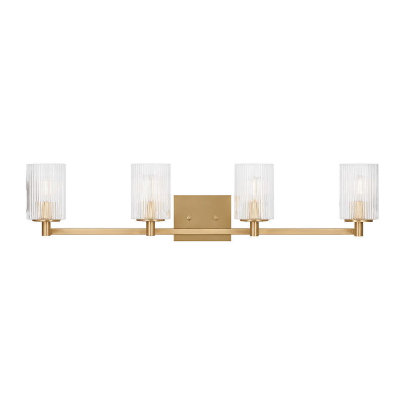 Four Light Wall / Bath<br /><span style="color:#4AB0CE;">Entrega: 11-12 semanas en USA</span><br /><span style="color:#4AB0CE;font-size:60%;">PREGUNTE POR ENTREGA EN PANAMA</span><br />Collection: Lando<br />Finish: Satin Bronze