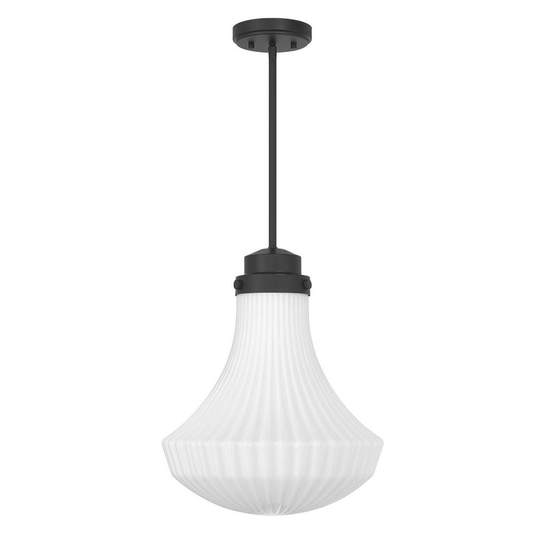 One Light Pendant<br /><span style="color:#4AB0CE;">Entrega: 2-3 semanas en USA</span><br /><span style="color:#4AB0CE;font-size:60%;">PREGUNTE POR ENTREGA EN PANAMA</span><br />Collection: Bartlet<br />Finish: Matte Black