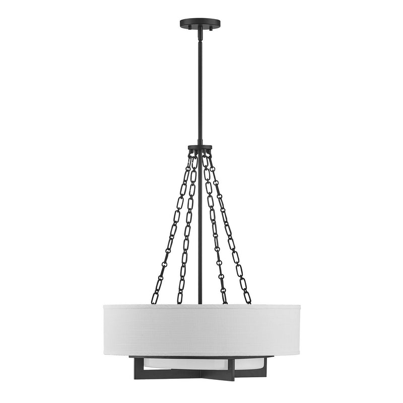 Four Light Pendant<br /><span style="color:#4AB0CE;">Entrega: 4-10 dias en USA</span><br /><span style="color:#4AB0CE;font-size:60%;">PREGUNTE POR ENTREGA EN PANAMA</span><br />Collection: Brentwood<br />Finish: Matte Black