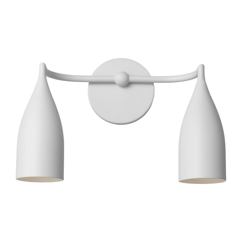 Two Light Vanity<br /><span style="color:#4AB0CE;">Entrega: 4-10 dias en USA</span><br /><span style="color:#4AB0CE;font-size:60%;">PREGUNTE POR ENTREGA EN PANAMA</span><br />Collection: Maya<br />Finish: Matte White