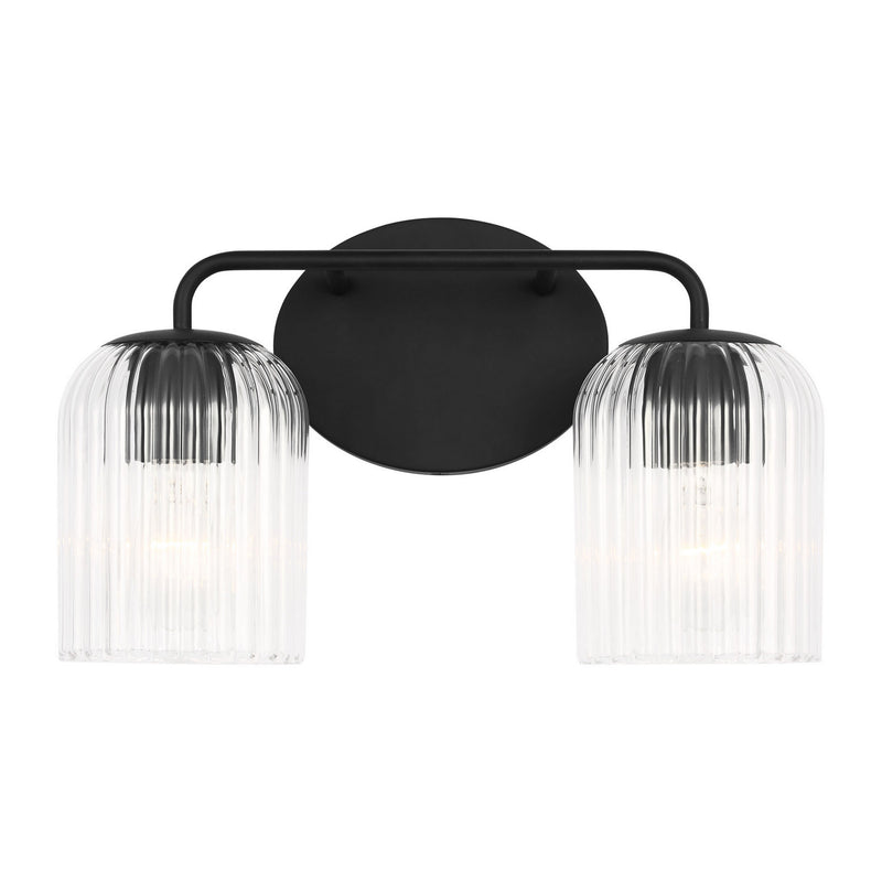 Two Light Vanity<br /><span style="color:#4AB0CE;">Entrega: 4-10 dias en USA</span><br /><span style="color:#4AB0CE;font-size:60%;">PREGUNTE POR ENTREGA EN PANAMA</span><br />Collection: Eisele<br />Finish: Midnight Black