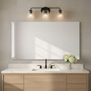 Generation Lighting - GLV1133MBK - Three Light Vanity - Eisele - Midnight Black
