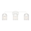 Three Light Vanity<br /><span style="color:#4AB0CE;">Entrega: 4-10 dias en USA</span><br /><span style="color:#4AB0CE;font-size:60%;">PREGUNTE POR ENTREGA EN PANAMA</span><br />Collection: Eisele<br />Finish: Matte White