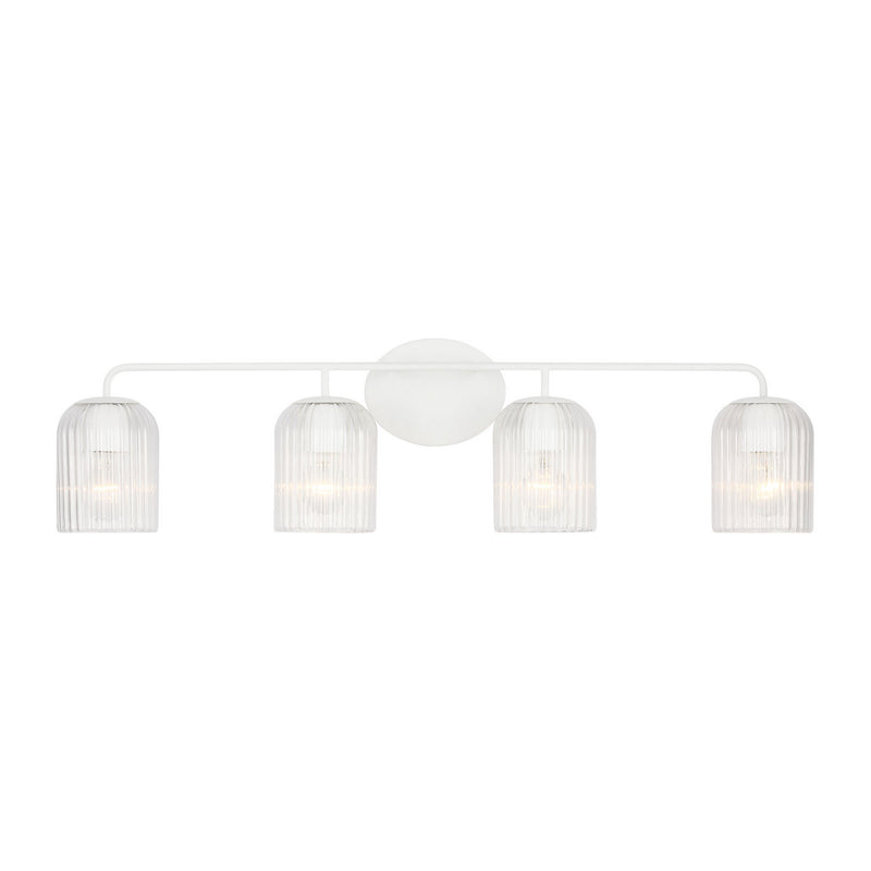 Four Light Vanity<br /><span style="color:#4AB0CE;">Entrega: 4-10 dias en USA</span><br /><span style="color:#4AB0CE;font-size:60%;">PREGUNTE POR ENTREGA EN PANAMA</span><br />Collection: Eisele<br />Finish: Matte White
