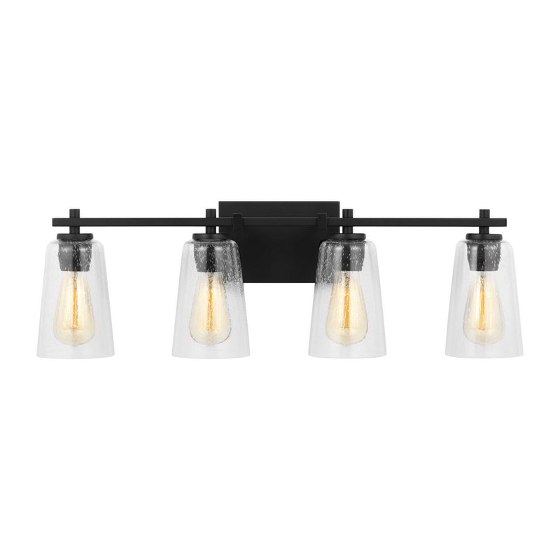 Four Light Vanity<br /><span style="color:#4AB0CE;">Entrega: 4-10 dias en USA</span><br /><span style="color:#4AB0CE;font-size:60%;">PREGUNTE POR ENTREGA EN PANAMA</span><br />Collection: Mercer<br />Finish: Midnight Black