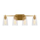 Four Light Vanity<br /><span style="color:#4AB0CE;">Entrega: 4-10 dias en USA</span><br /><span style="color:#4AB0CE;font-size:60%;">PREGUNTE POR ENTREGA EN PANAMA</span><br />Collection: Mercer<br />Finish: Burnished Brass