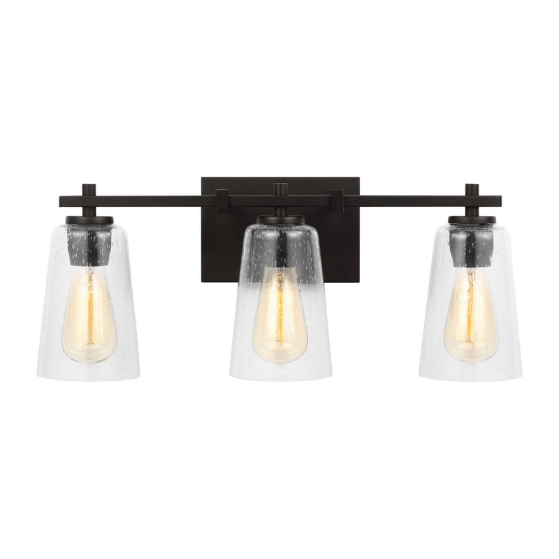 Three Light Vanity<br /><span style="color:#4AB0CE;">Entrega: 4-10 dias en USA</span><br /><span style="color:#4AB0CE;font-size:60%;">PREGUNTE POR ENTREGA EN PANAMA</span><br />Collection: Mercer<br />Finish: Midnight Black