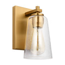 One Light Wall Sconce<br /><span style="color:#4AB0CE;">Entrega: 4-10 dias en USA</span><br /><span style="color:#4AB0CE;font-size:60%;">PREGUNTE POR ENTREGA EN PANAMA</span><br />Collection: Mercer<br />Finish: Burnished Brass