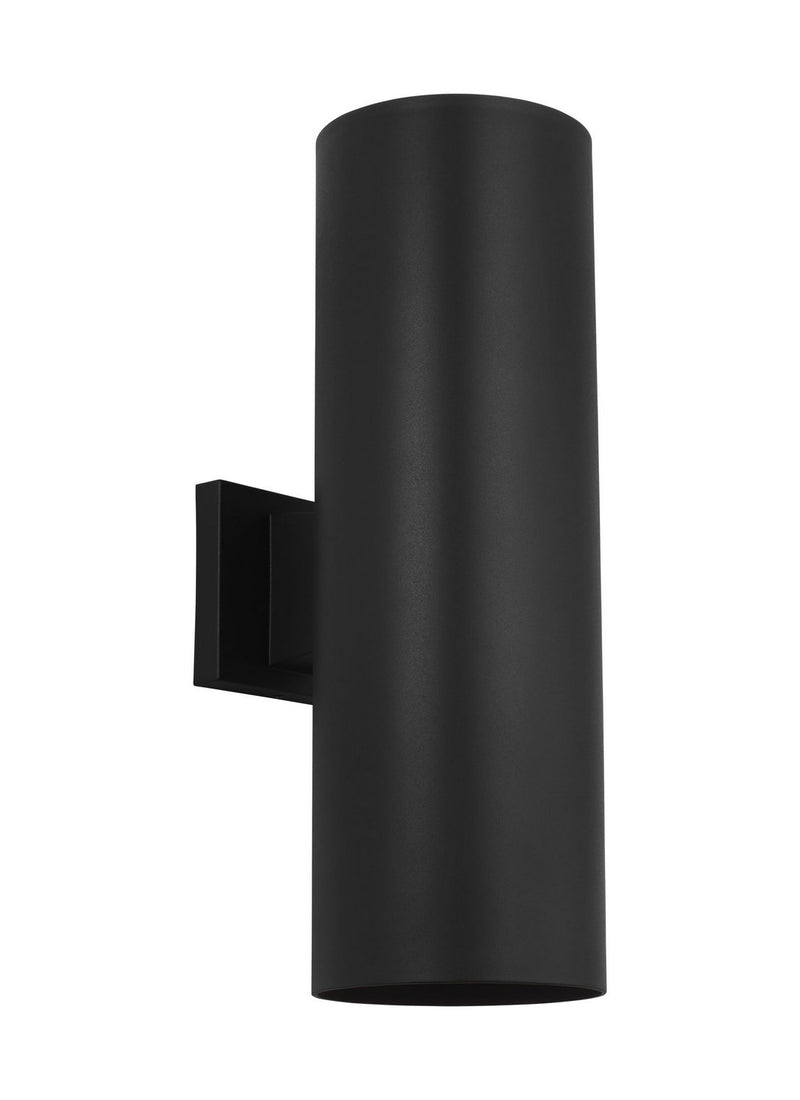 Two Light Wall Lantern<br /><span style="color:#4AB0CE;">Entrega: 4-10 dias en USA</span><br /><span style="color:#4AB0CE;font-size:60%;">PREGUNTE POR ENTREGA EN PANAMA</span><br />Collection: Outdoor Cylinders<br />Finish: Textured Black