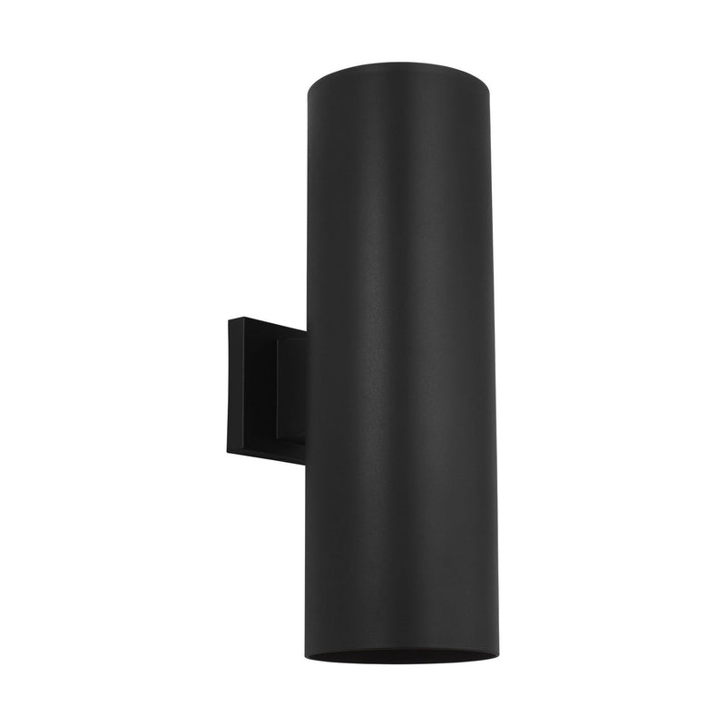 Two Light Wall Lantern<br /><span style="color:#4AB0CE;">Entrega: 4-10 dias en USA</span><br /><span style="color:#4AB0CE;font-size:60%;">PREGUNTE POR ENTREGA EN PANAMA</span><br />Collection: Outdoor Cylinders<br />Finish: Textured Black