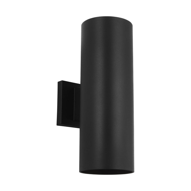 Two Light Wall Lantern<br /><span style="color:#4AB0CE;">Entrega: 4-10 dias en USA</span><br /><span style="color:#4AB0CE;font-size:60%;">PREGUNTE POR ENTREGA EN PANAMA</span><br />Collection: Outdoor Cylinders<br />Finish: Textured Black