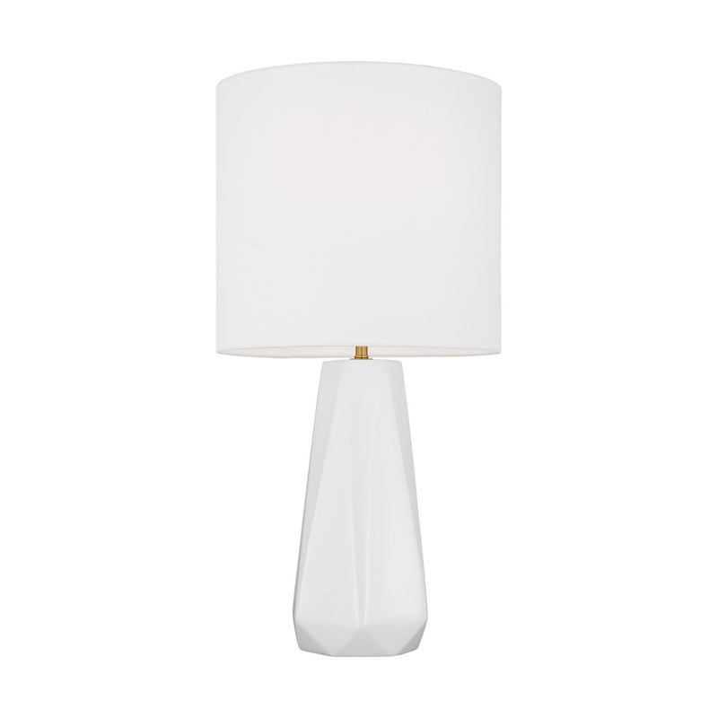 One Light Table Lamp<br /><span style="color:#4AB0CE;">Entrega: 4-10 dias en USA</span><br /><span style="color:#4AB0CE;font-size:60%;">PREGUNTE POR ENTREGA EN PANAMA</span><br />Collection: Moresby<br />Finish: Gloss White