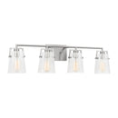 Four Light Vanity<br /><span style="color:#4AB0CE;">Entrega: 9-10 semanas en USA</span><br /><span style="color:#4AB0CE;font-size:60%;">PREGUNTE POR ENTREGA EN PANAMA</span><br />Collection: Crofton<br />Finish: Brushed Nickel
