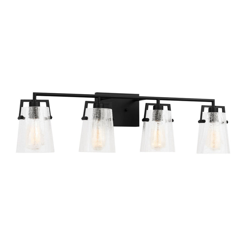 Four Light Vanity<br /><span style="color:#4AB0CE;">Entrega: 4-10 dias en USA</span><br /><span style="color:#4AB0CE;font-size:60%;">PREGUNTE POR ENTREGA EN PANAMA</span><br />Collection: Crofton<br />Finish: Midnight Black