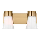 Two Light Vanity<br /><span style="color:#4AB0CE;">Entrega: 4-10 dias en USA</span><br /><span style="color:#4AB0CE;font-size:60%;">PREGUNTE POR ENTREGA EN PANAMA</span><br />Collection: Roy<br />Finish: Satin Brass