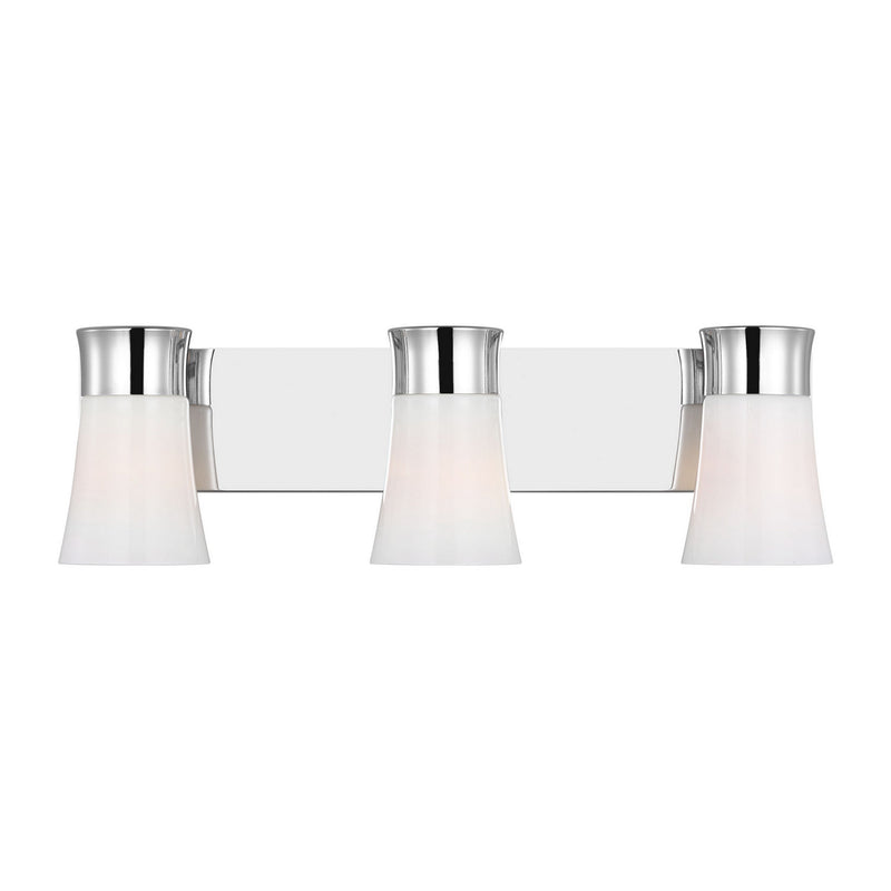 Three Light Vanity<br /><span style="color:#4AB0CE;">Entrega: 4-10 dias en USA</span><br /><span style="color:#4AB0CE;font-size:60%;">PREGUNTE POR ENTREGA EN PANAMA</span><br />Collection: Roy<br />Finish: Chrome