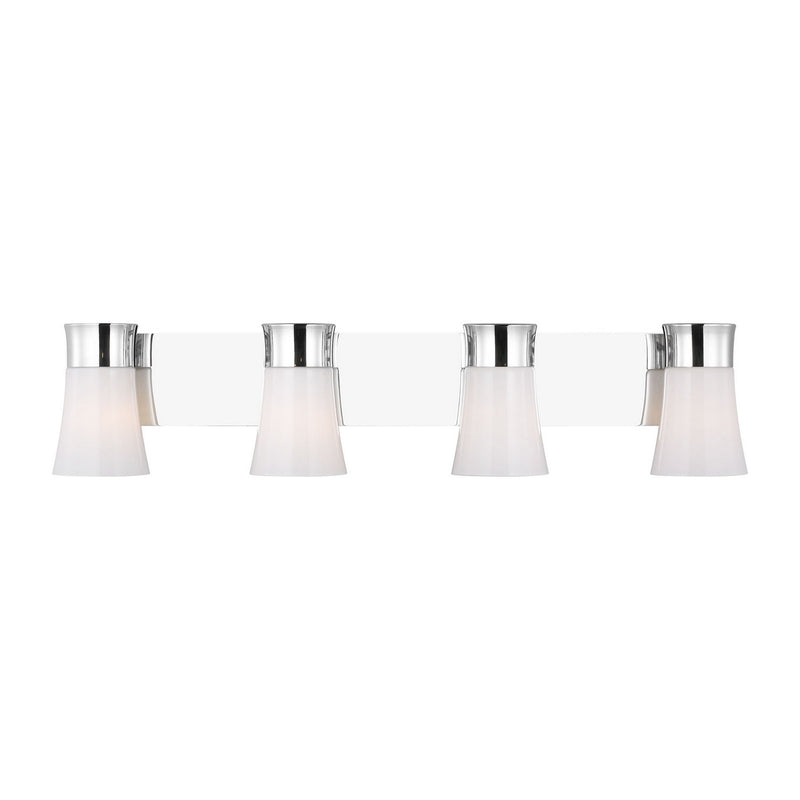 Four Light Vanity<br /><span style="color:#4AB0CE;">Entrega: 4-10 dias en USA</span><br /><span style="color:#4AB0CE;font-size:60%;">PREGUNTE POR ENTREGA EN PANAMA</span><br />Collection: Roy<br />Finish: Chrome