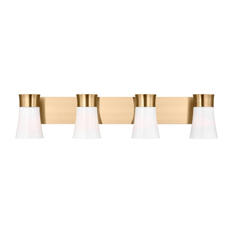 Four Light Vanity<br /><span style="color:#4AB0CE;">Entrega: 4-10 dias en USA</span><br /><span style="color:#4AB0CE;font-size:60%;">PREGUNTE POR ENTREGA EN PANAMA</span><br />Collection: Roy<br />Finish: Satin Brass