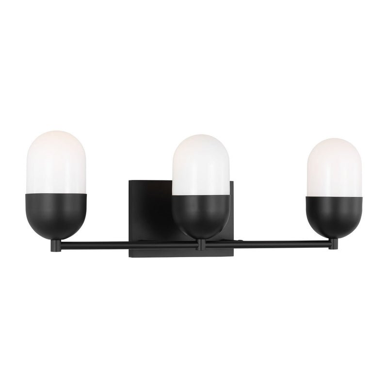 Three Light Vanity<br /><span style="color:#4AB0CE;">Entrega: 4-10 dias en USA</span><br /><span style="color:#4AB0CE;font-size:60%;">PREGUNTE POR ENTREGA EN PANAMA</span><br />Collection: Foster<br />Finish: Midnight Black