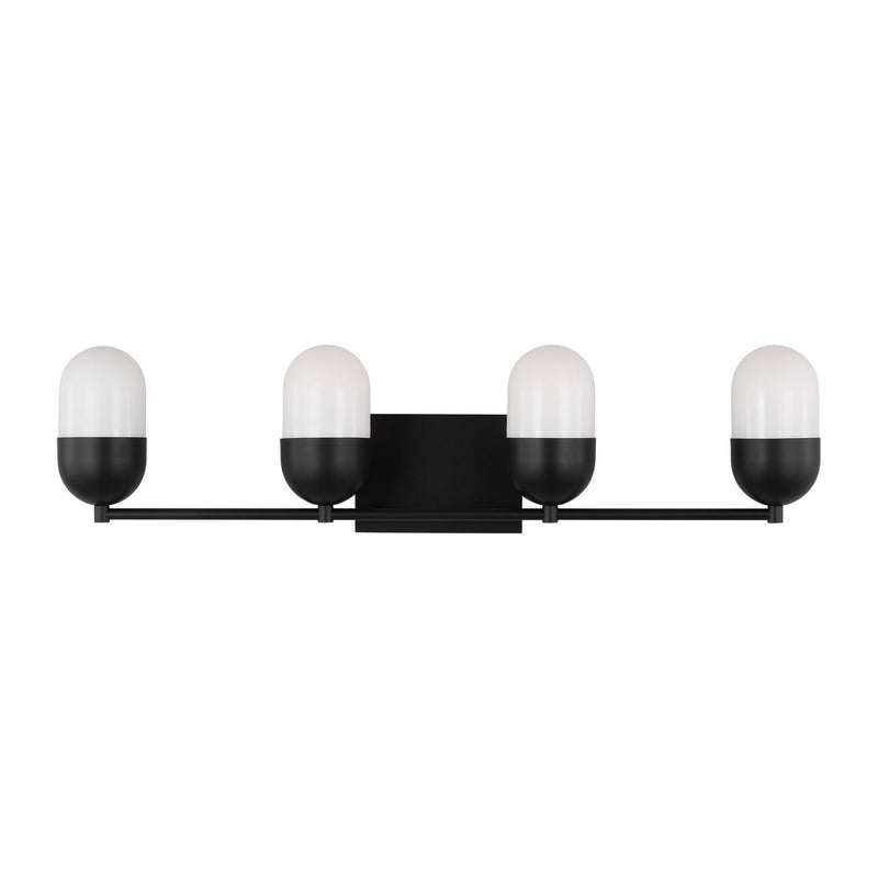 Four Light Vanity<br /><span style="color:#4AB0CE;">Entrega: 4-10 dias en USA</span><br /><span style="color:#4AB0CE;font-size:60%;">PREGUNTE POR ENTREGA EN PANAMA</span><br />Collection: Foster<br />Finish: Midnight Black