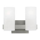 Two Light Vanity<br /><span style="color:#4AB0CE;">Entrega: 4-10 dias en USA</span><br /><span style="color:#4AB0CE;font-size:60%;">PREGUNTE POR ENTREGA EN PANAMA</span><br />Collection: Rhode<br />Finish: Brushed Steel