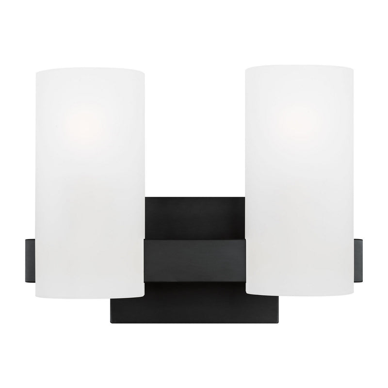 Two Light Vanity<br /><span style="color:#4AB0CE;">Entrega: 4-10 dias en USA</span><br /><span style="color:#4AB0CE;font-size:60%;">PREGUNTE POR ENTREGA EN PANAMA</span><br />Collection: Rhode<br />Finish: Midnight Black