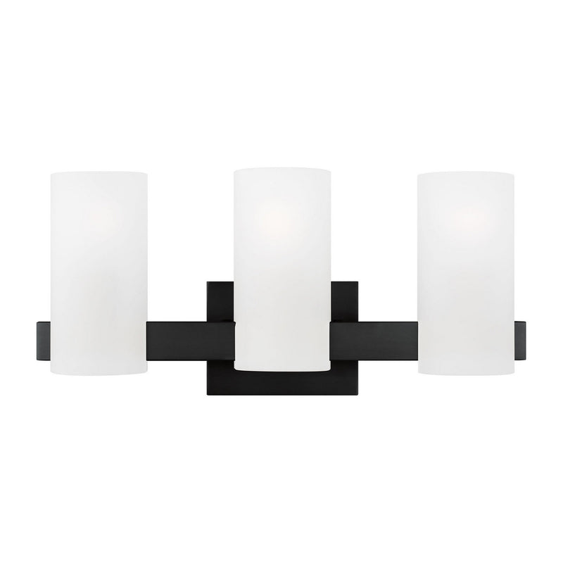 Three Light Vanity<br /><span style="color:#4AB0CE;">Entrega: 4-10 dias en USA</span><br /><span style="color:#4AB0CE;font-size:60%;">PREGUNTE POR ENTREGA EN PANAMA</span><br />Collection: Rhode<br />Finish: Midnight Black