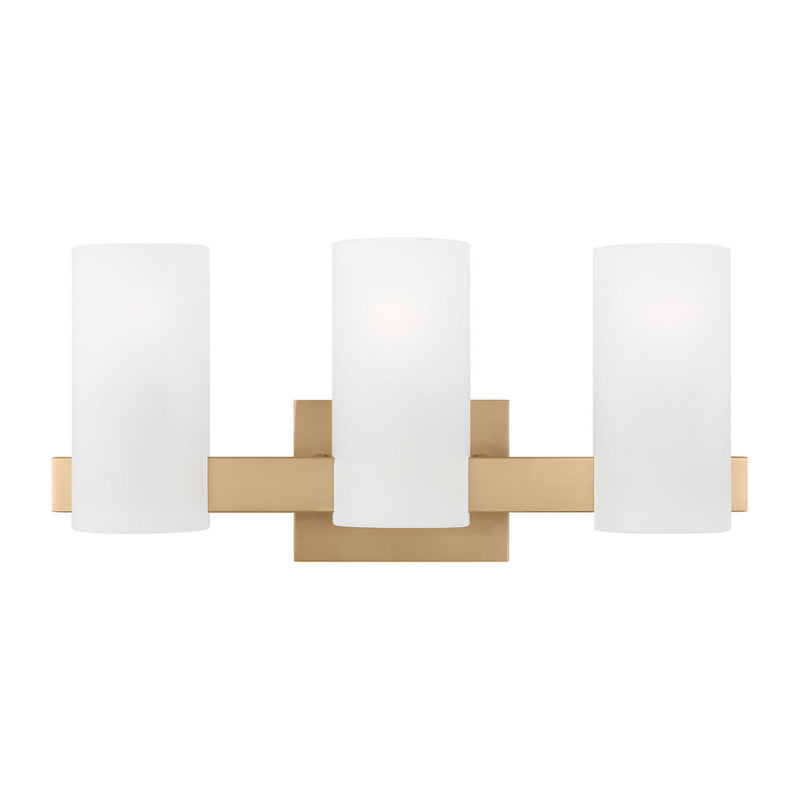 Three Light Vanity<br /><span style="color:#4AB0CE;">Entrega: 4-10 dias en USA</span><br /><span style="color:#4AB0CE;font-size:60%;">PREGUNTE POR ENTREGA EN PANAMA</span><br />Collection: Rhode<br />Finish: Satin Brass