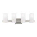 Four Light Vanity<br /><span style="color:#4AB0CE;">Entrega: 4-10 dias en USA</span><br /><span style="color:#4AB0CE;font-size:60%;">PREGUNTE POR ENTREGA EN PANAMA</span><br />Collection: Rhode<br />Finish: Brushed Steel